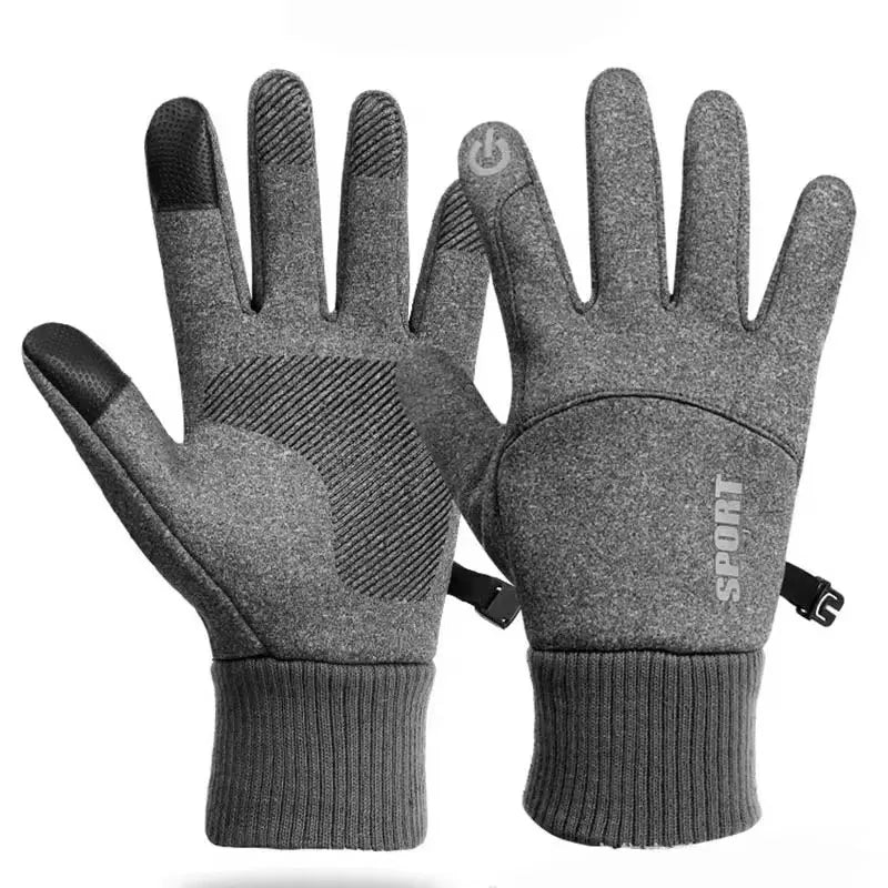 Men's Winter Driving Touch Screen Gloves Warm and Wear Resistant Gloves Women's Outdoor Sports Anti Slip and Waterproof Gloves