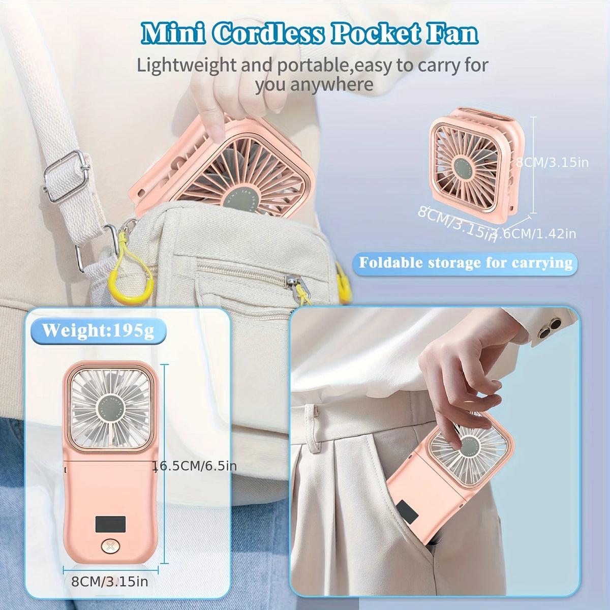 Portable Charging Handheld Fan, Neck Hanging Fan, with Phone Holder, Suitable for Office, Outdoor Camping and Picnicking.
