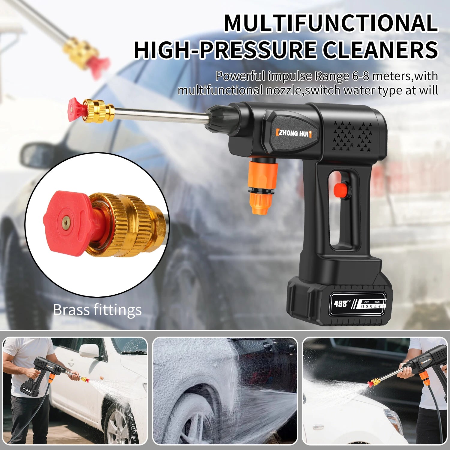 Electric High Pressure Water Gun 60Bar Car Wash