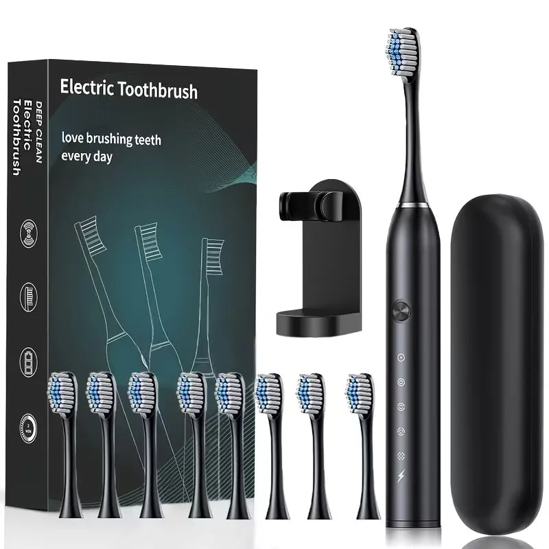 New 2026 Sonic Electric Toothbrush Adult Timer Brush 5 Mode USB Charger Rechargeable Tooth Brushes Replacement Heads Set