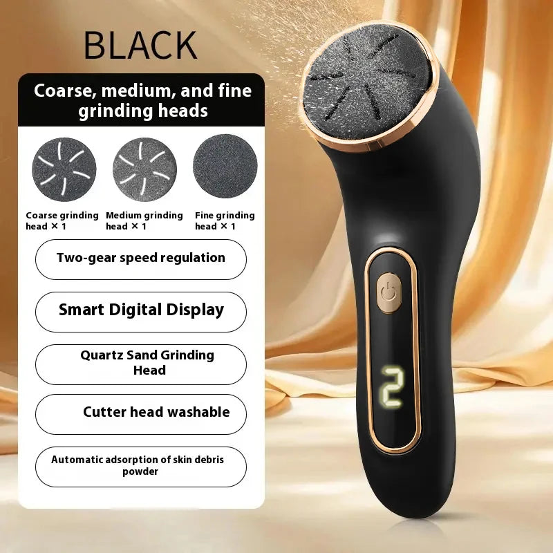 Rechargeable Electric Foot Polishing Machine, with Interchangeable Heads, Portable and Easy to Use,