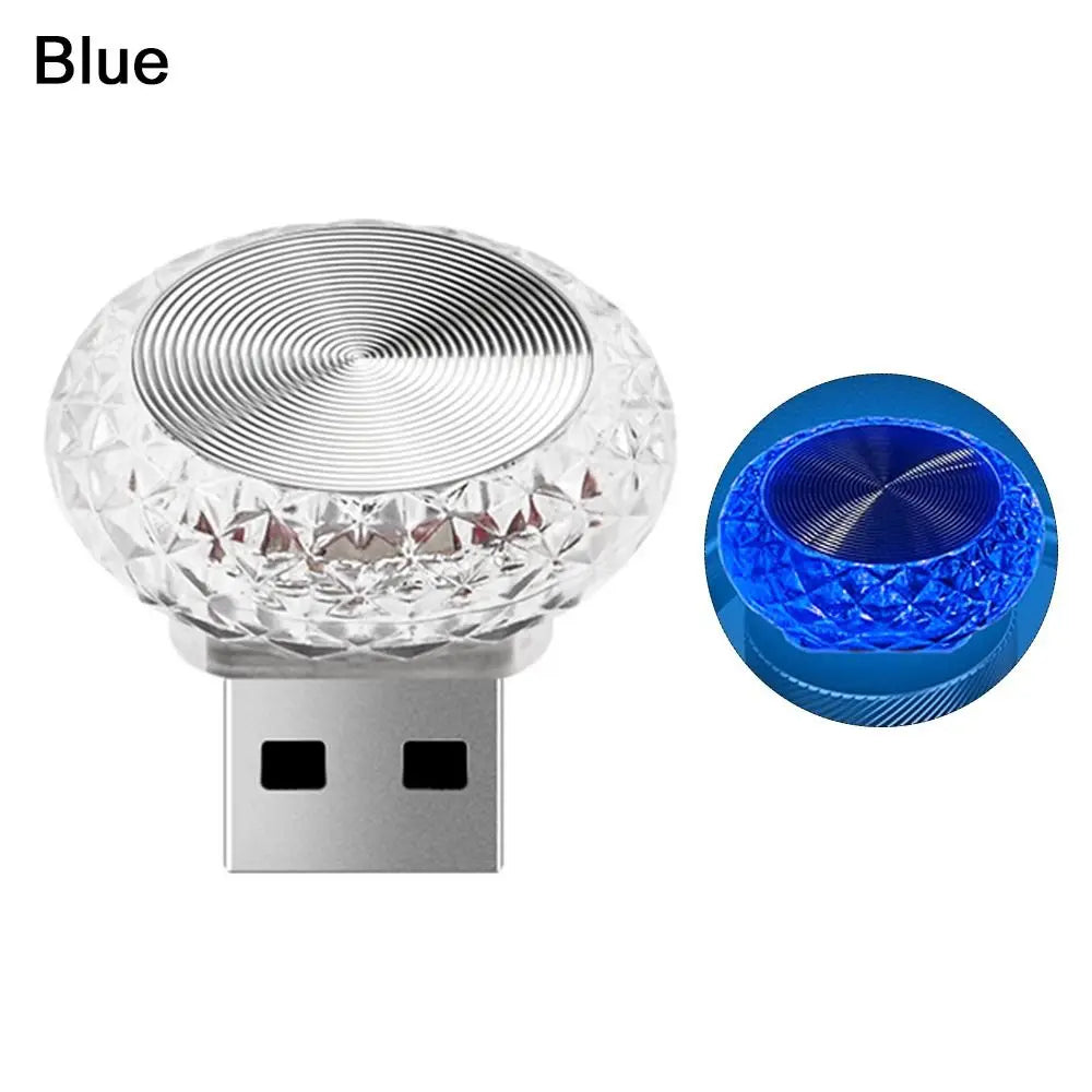 1PC Car USB Ambient Light Mini LED Decorative Atmosphere Lamps For Auto Interior Environment Light Computer Light Plug Play