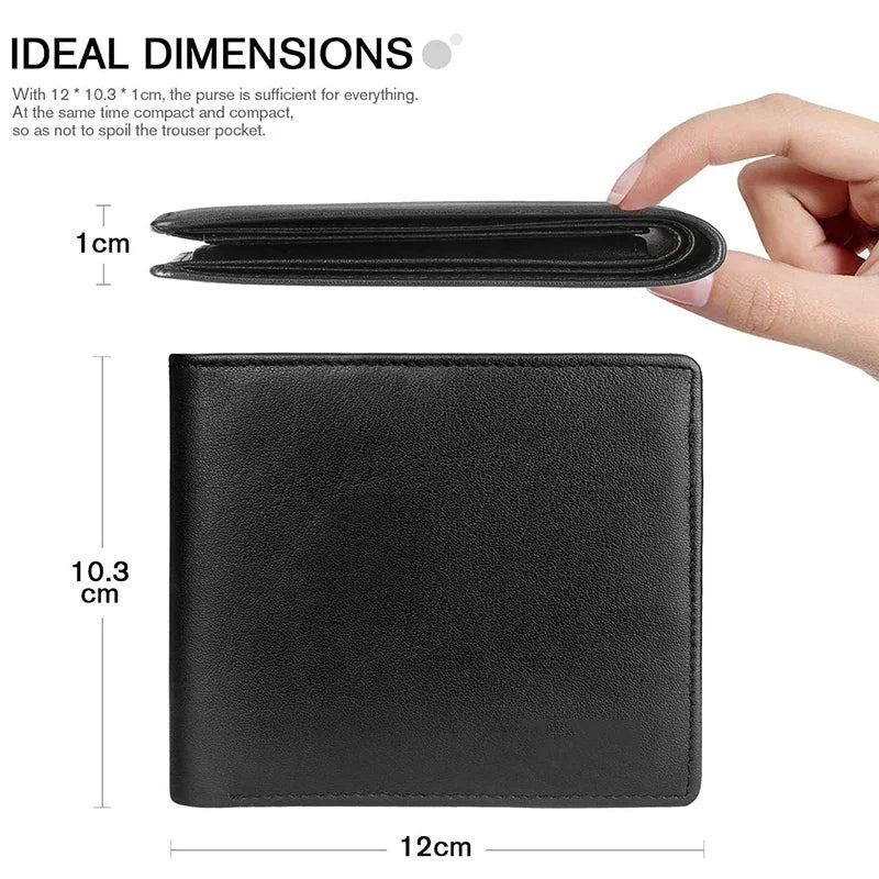 Men Wallets with Coin Pocket and ID Window