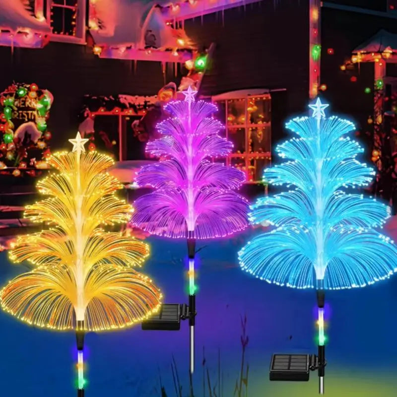 1PC Outdoor Solar Garden Lights 7 Colors Variable Solar Stake Jellyfish
