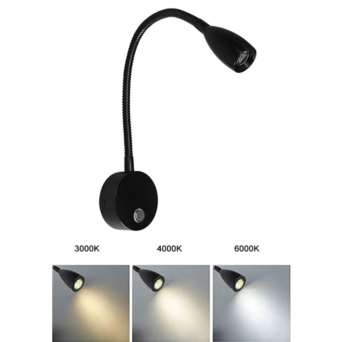 DC12V 24V RV Dimmable Reading Lamp with Type C USB Charger,Touch Switch 2 USB Charging Ports LED Light for Boat Camper Van Trail