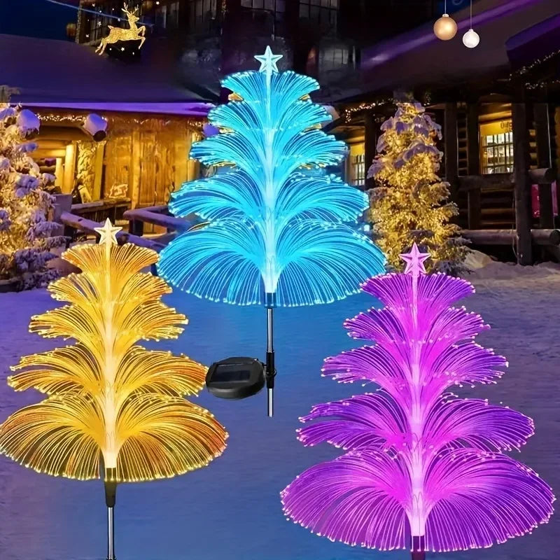 1PC Outdoor Solar Garden Lights 7 Colors Variable Solar Stake Jellyfish