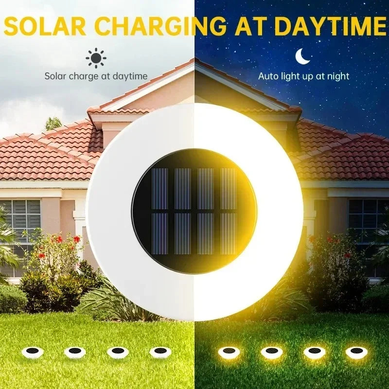 Walkway Base Light Solar Powered Garden Decor