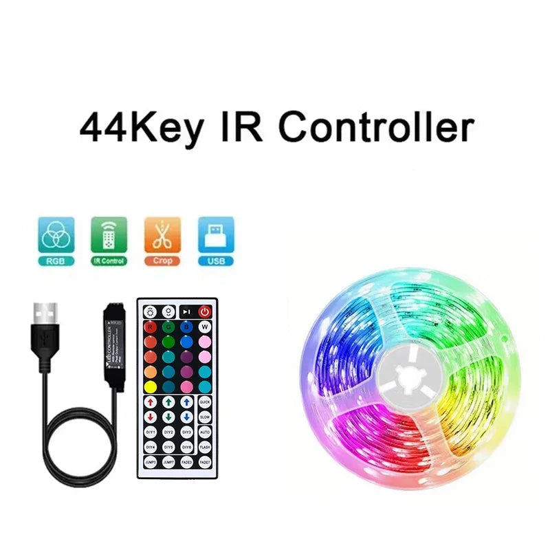 USB LED Strip Lights RGB 5050 1-40m