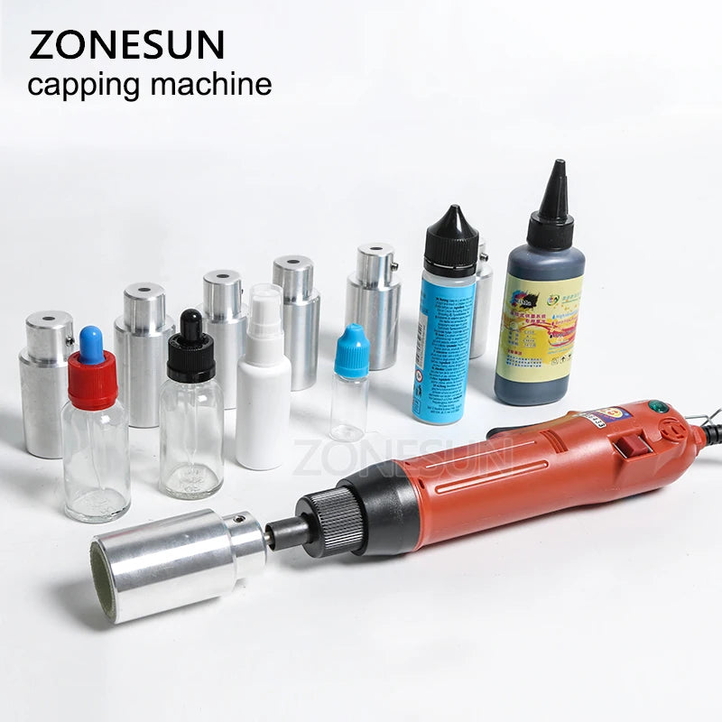 ZONESUN ZS-OS600 Manual Flat Cap Screwing Machine With Security Ring For Electric Plastic Bottle Portable Wearable Lid