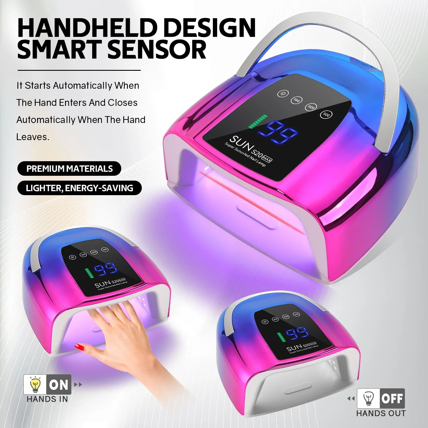 200W UV Nail Lamp 48 LEDs Nail Dryer Machine