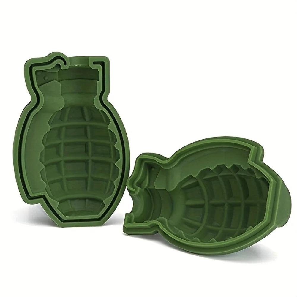 1 Silicone Grenade-Shaped Ice Mold, DIY Ice Cube Mold for Home Parties and Bars