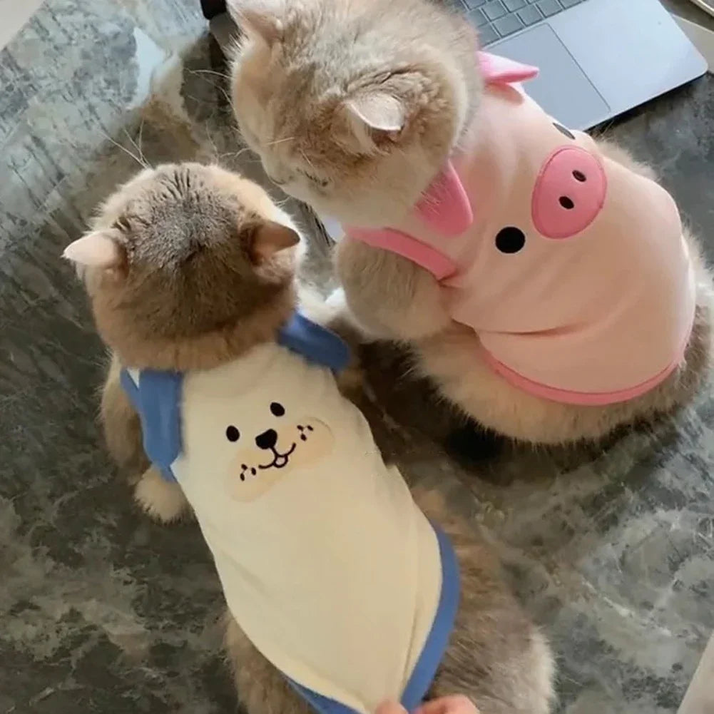 1.5-9kg Cotton French Bulldog Vest Sweater Pajamas Warm Soft Winter Cat Puppy Coat Pet Clothes For Cats Small And Medium Dogs