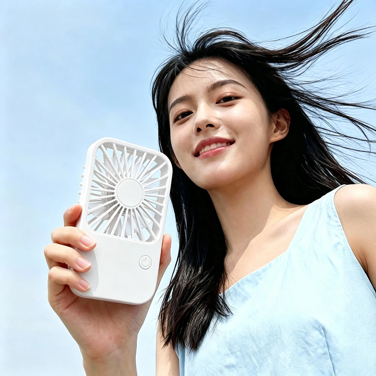 Portable Charging Handheld Fan, Neck Hanging Fan, with Phone Holder, Suitable for Office, Outdoor Camping and Picnicking.