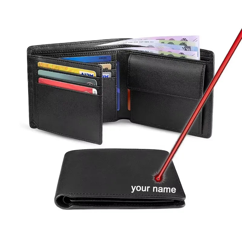 Men Wallets with Coin Pocket and ID Window