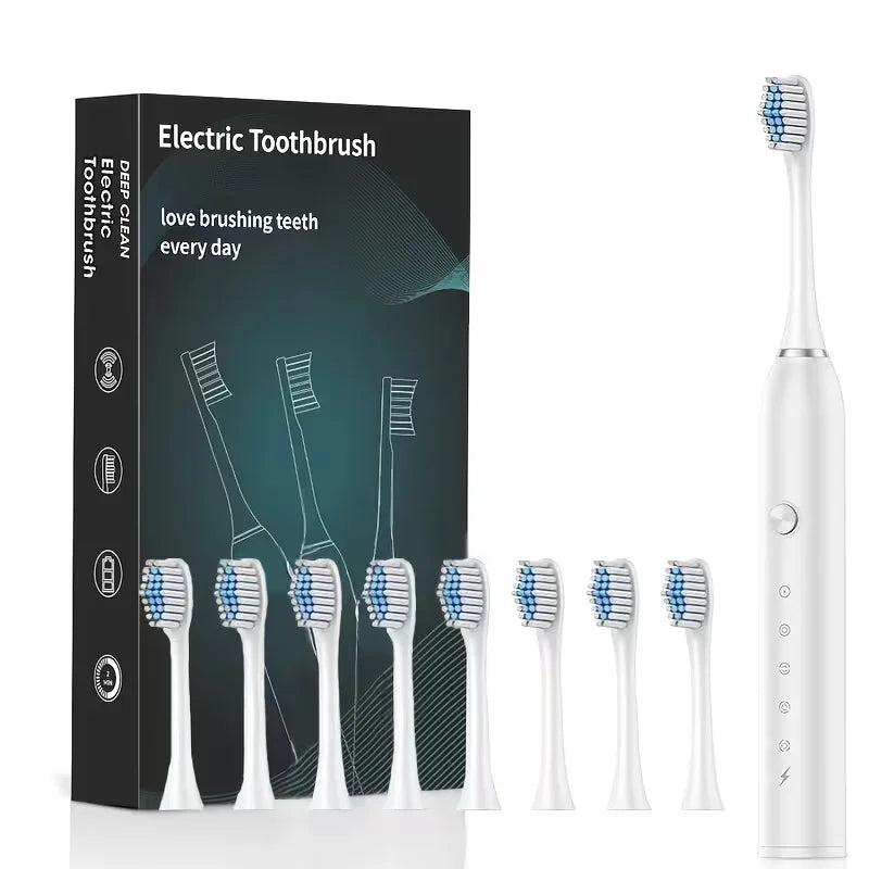 New 2026 Sonic Electric Toothbrush Adult Timer Brush 5 Mode USB Charger Rechargeable Tooth Brushes Replacement Heads Set