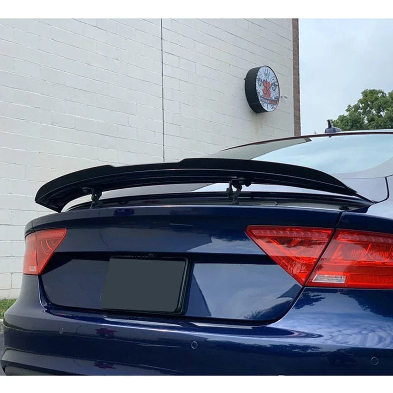 2015 To 2018 For Audi A7 S7 RS7 V Style Car Rear Wing High Quality ABS Spoiler Glossy Black Or Carbon Fiber Look Body Kit Cover
