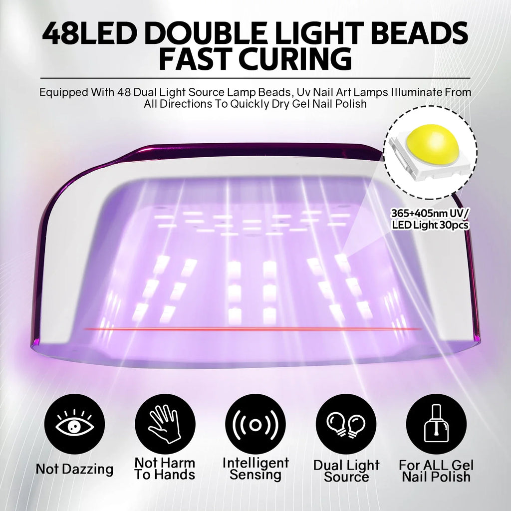 200W UV Nail Lamp 48 LEDs Nail Dryer Machine