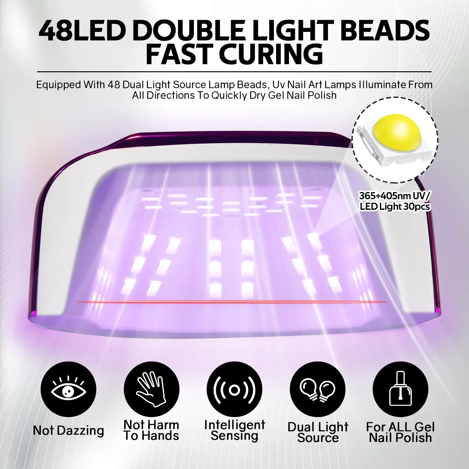 200W UV Nail Lamp 48 LEDs Nail Dryer Machine
