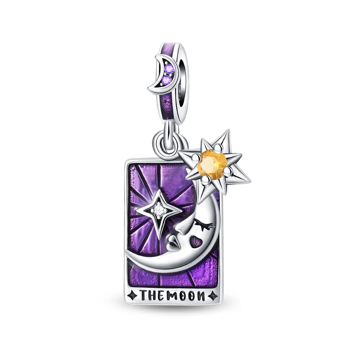 925 Silver Color Gem Butterfly Luminous Firefly Purple Charms Pendants Fit 3mm 925 Original Bracelets DIY Party Jewelry Gift