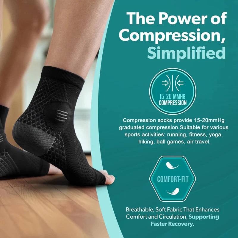 1Pair Ankle Compression Socks