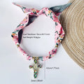 Blue Navy Pink Cross Bandana Necklace Rhinestone Cross with Virgin Mary Medallion & Fashion Adjustable Scarf Chocker
