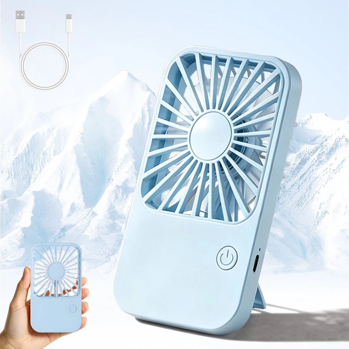 Portable Charging Handheld Fan, Neck Hanging Fan, with Phone Holder, Suitable for Office, Outdoor Camping and Picnicking.