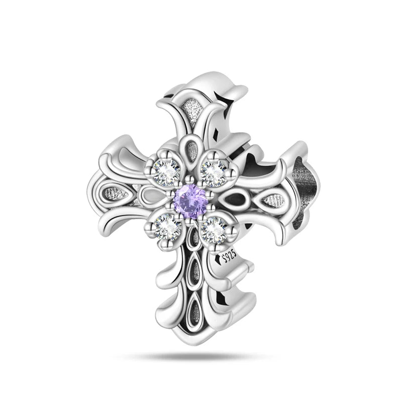 925 Silver Color Gem Butterfly Luminous Firefly Purple Charms Pendants Fit 3mm 925 Original Bracelets DIY Party Jewelry Gift
