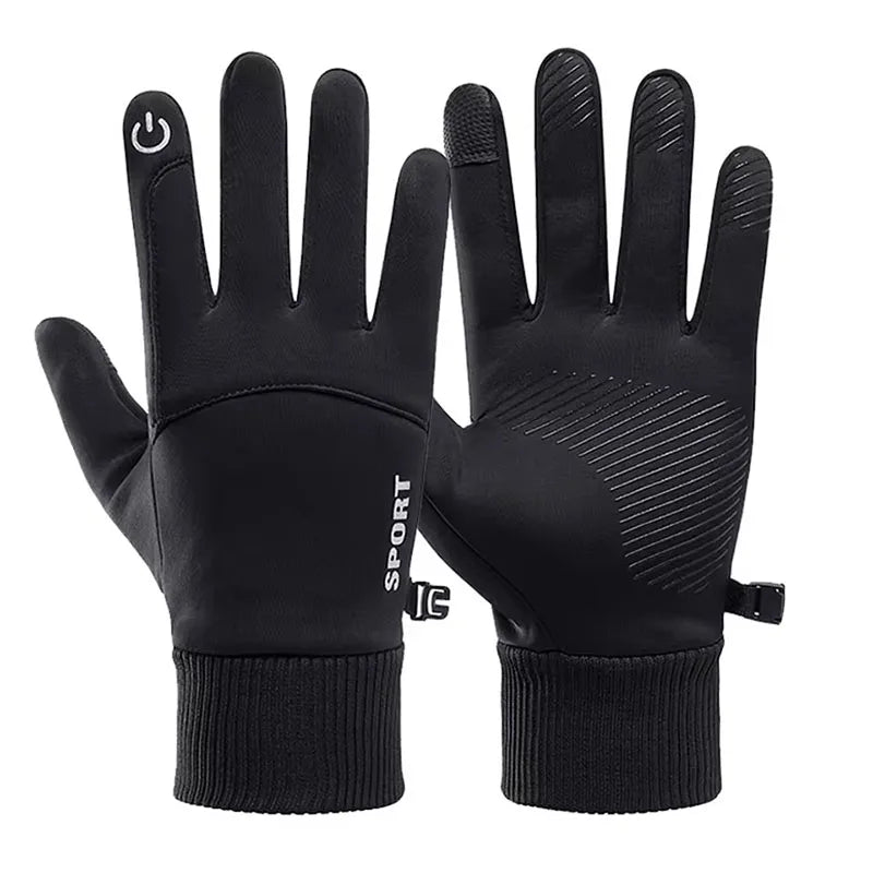 Men's Winter Driving Touch Screen Gloves Warm and Wear Resistant Gloves Women's Outdoor Sports Anti Slip and Waterproof Gloves