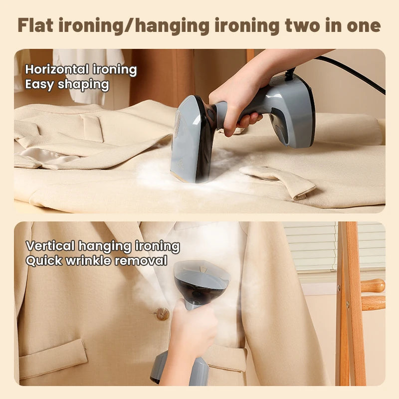 EU Multifunctional 1500W Foldable Handheld Steam Hanging Iron 15 Seconds Fast Preheat Portable Home Small Fabric Clothes Steamer