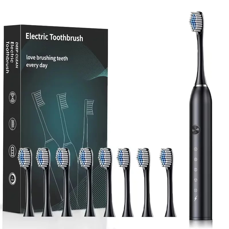 New 2026 Sonic Electric Toothbrush Adult Timer Brush 5 Mode USB Charger Rechargeable Tooth Brushes Replacement Heads Set