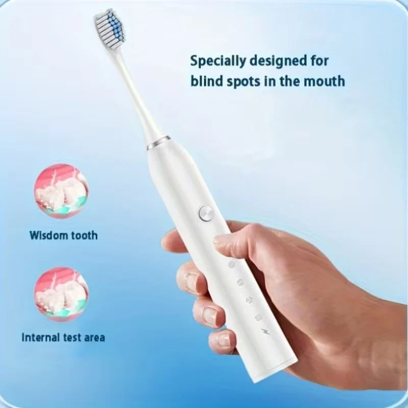 New 2026 Sonic Electric Toothbrush Adult Timer Brush 5 Mode USB Charger Rechargeable Tooth Brushes Replacement Heads Set