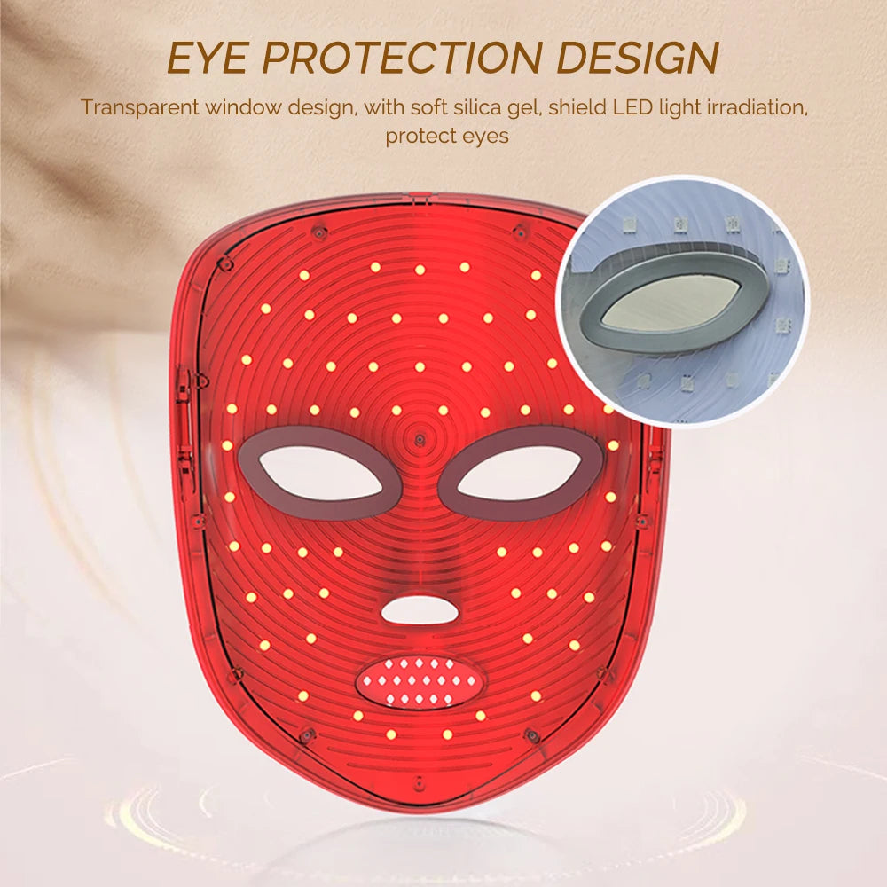 Wireless LED Facial Mask 7 Colors Light