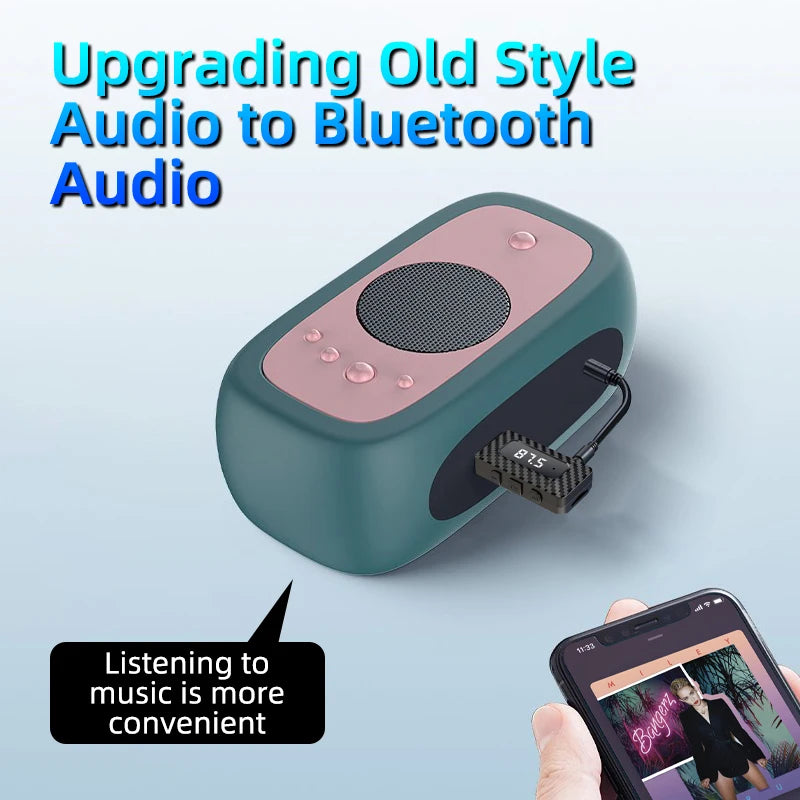 Car Wireless Bluetooth Receiver Play TF Card Music Built-in Mic Support Voice control For iPhone Android Phone