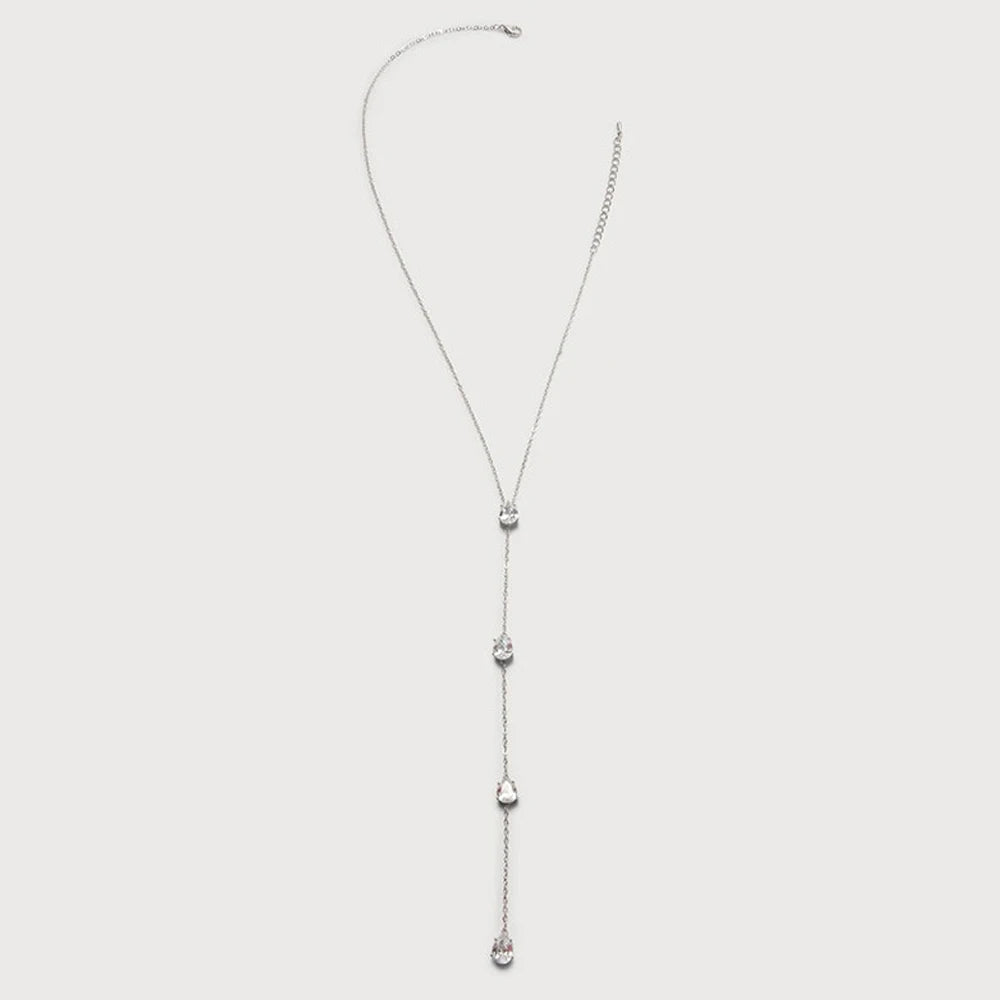 Simple Water Drop Y Shape Necklace