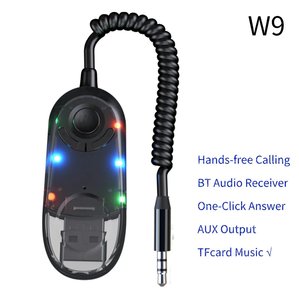 Car Wireless Bluetooth Receiver Play TF Card Music Built-in Mic Support Voice control For iPhone Android Phone