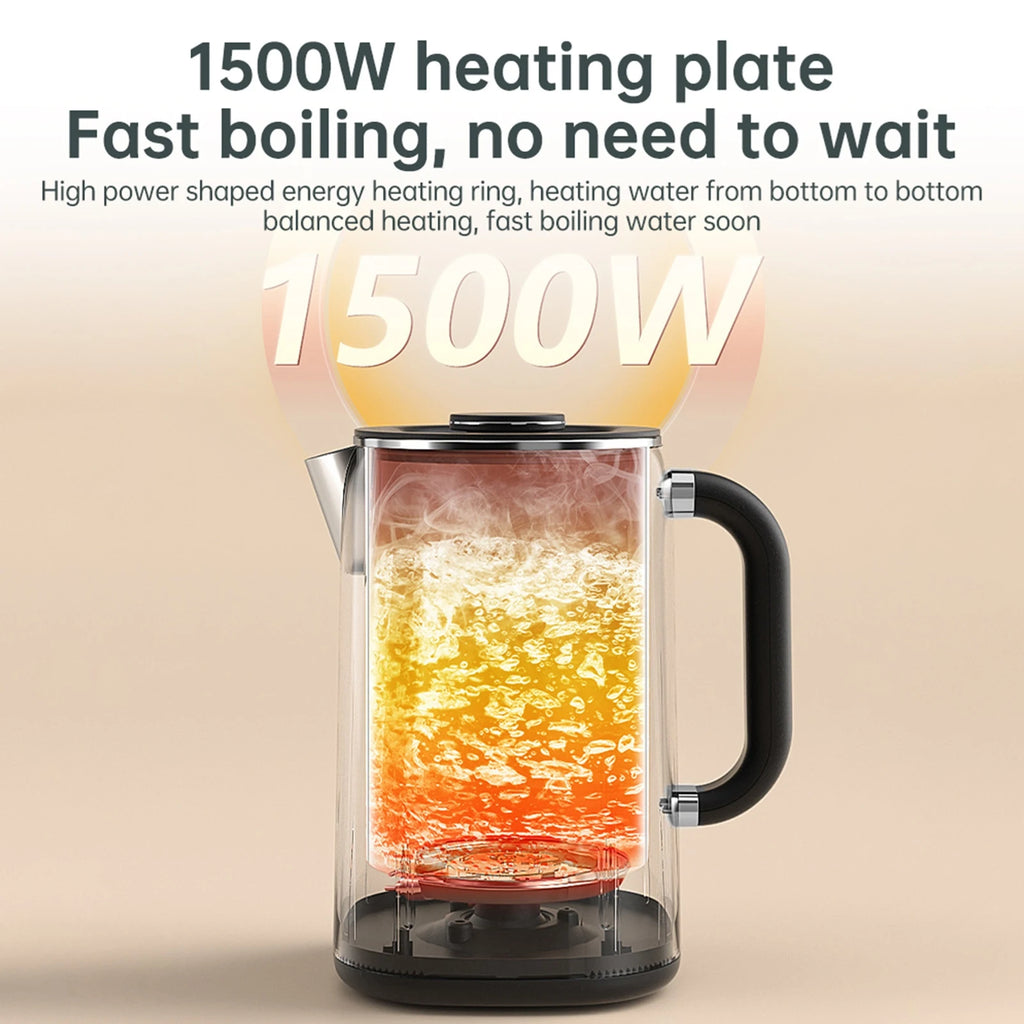 1.7L Electric Kettle Household Thermostatic Kettle Automatic Heat Preservation Teapot 304 Stainless Steel Liner Health Pot 220V