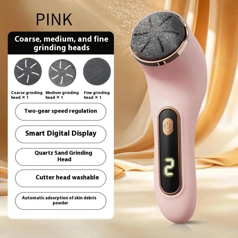 Rechargeable Electric Foot Polishing Machine, with Interchangeable Heads, Portable and Easy to Use,