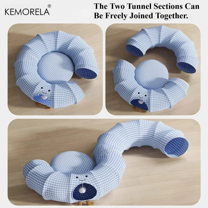 Summer Cat Tunnel Year Round Cat Bed Foldable Detachable And Washable Multi-Functional Cat Tunnel Perfect for Play And Sleeping