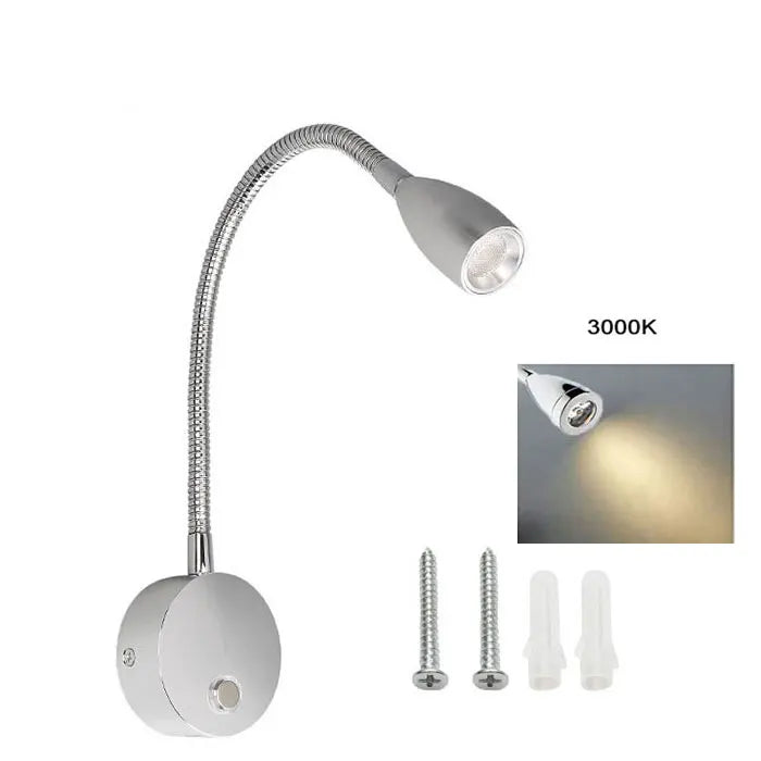 DC12V 24V RV Dimmable Reading Lamp with Type C USB Charger,Touch Switch 2 USB Charging Ports LED Light for Boat Camper Van Trail