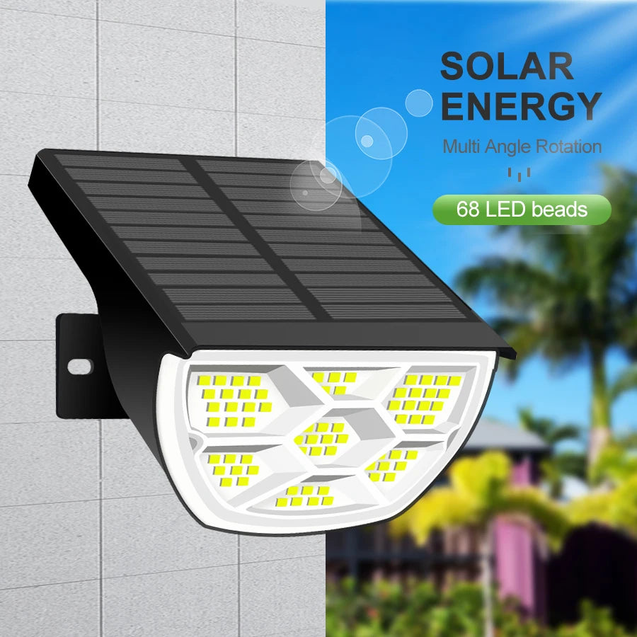 1/2/4PCS Solar Spot Light 68/72 LED Outdoor Garden Solar Landscape Spotlights