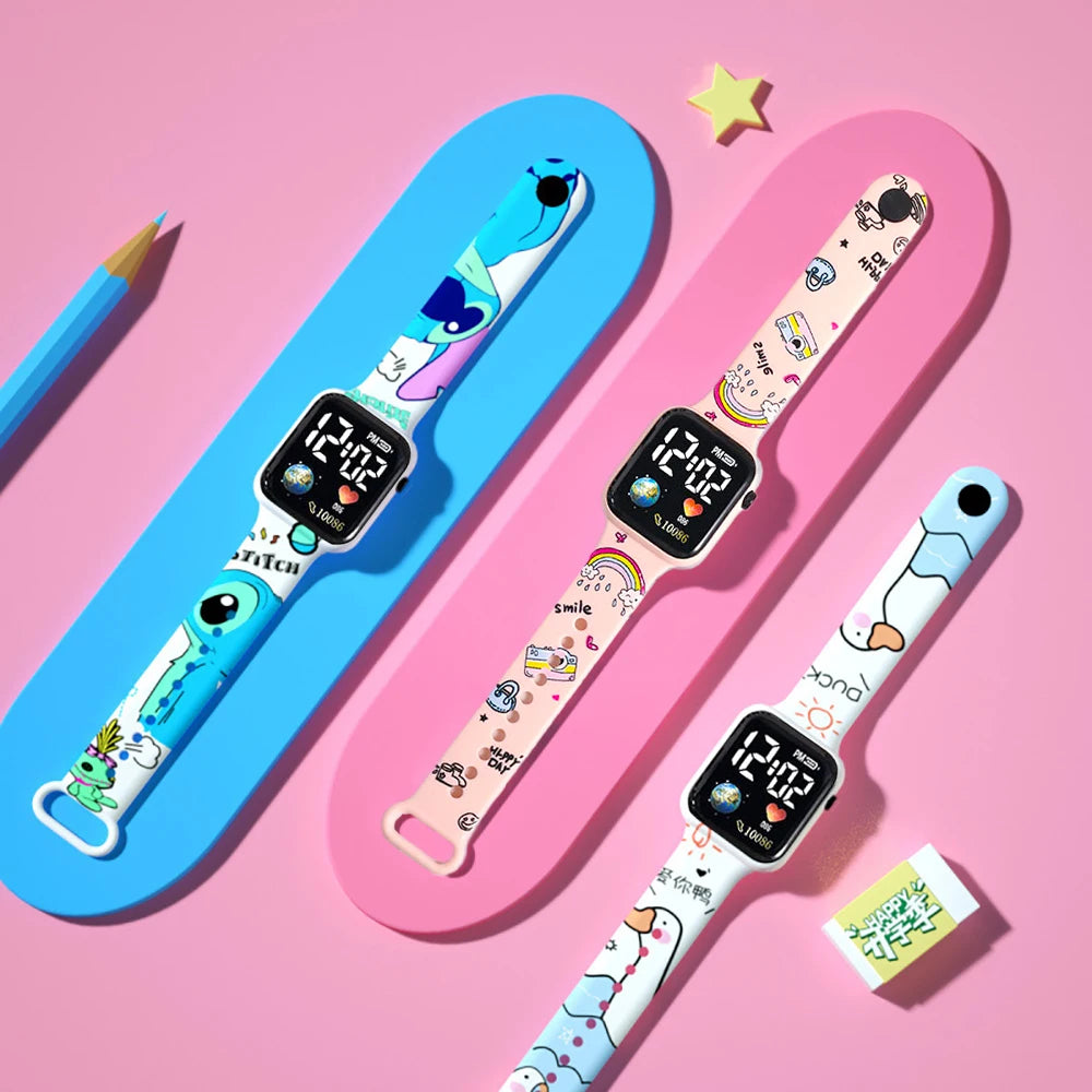 New Stitch Children's Watches Girls Reloj Inteligente Para Niños Niña Reloj Digital Watch Women Relógio Infantil Children Clock