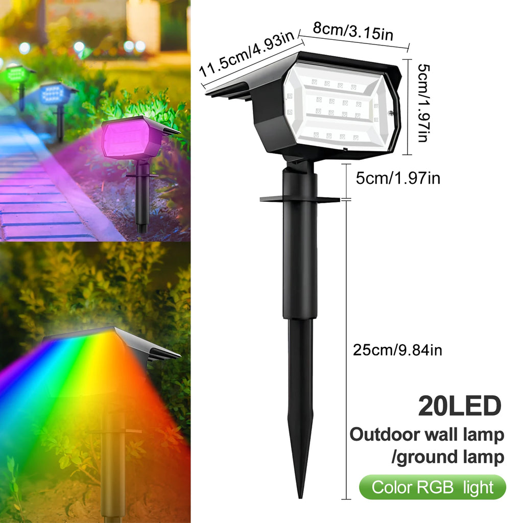 1/2/4PCS Solar Spot Light 68/72 LED Outdoor Garden Solar Landscape Spotlights